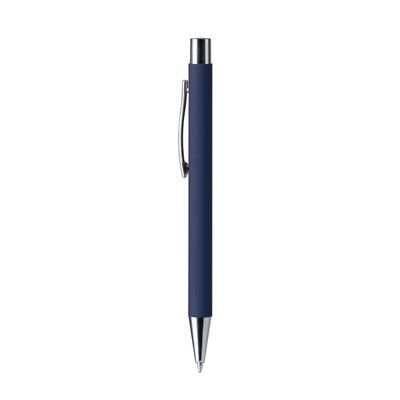 Bolígrafo metálico tacto suave ideal marcaje láser Marino Tinta Azul