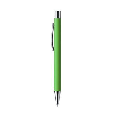 Bolígrafo metálico tacto suave ideal marcaje láser Verde Helecho Tinta Azul