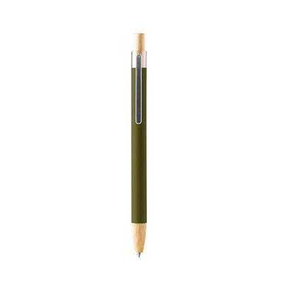 Bolígrafo metálico de tacto suave Verde Helecho Tinta Azul