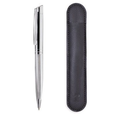 Bolígrafo Metálico Texturizado con Funda
