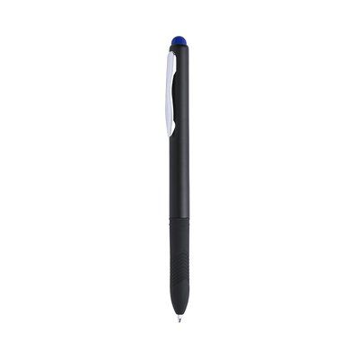 Bolígrafo negro cómoda empuñadura y puntero de colores Azul