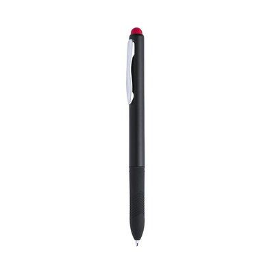 Boligrafo negro con puntero de color Rojo