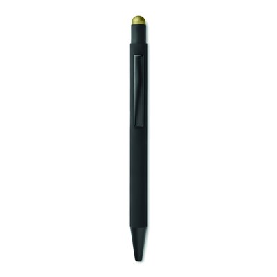 Bolígrafo negro ideal para grabado láser a color con puntero a juego Oro