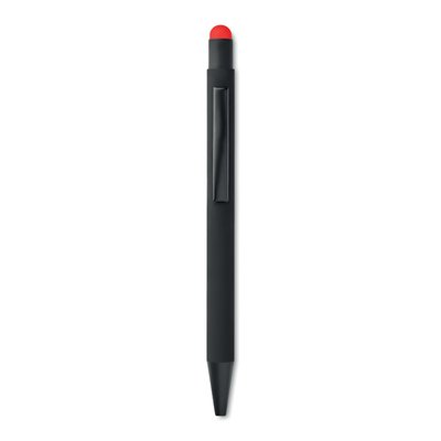 Bolígrafo negro ideal para grabado láser a color con puntero a juego Rojo