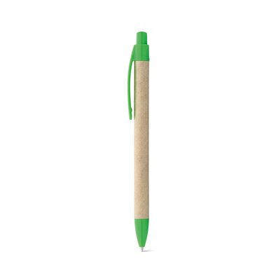 Bolígrafo de Papel Kraft con Clip Colores Verde