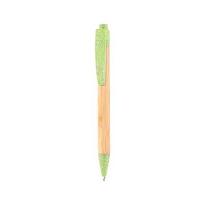 Bolígrafo de PP, Bambú y Fibra Trigo Verde