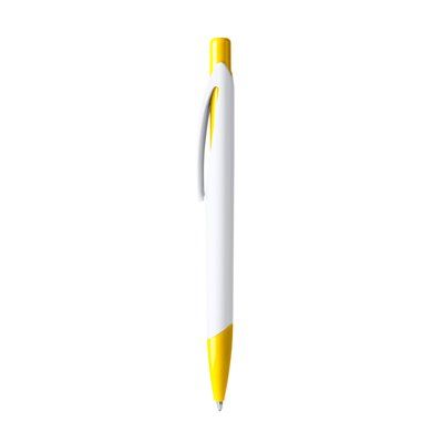 Bolígrafo promocional acabado bicolor Amarillo Tinta Azul