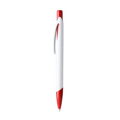 Bolígrafo promocional acabado bicolor Rojo Tinta Azul