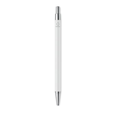 Bolígrafo Pulsador de Aluminio Reciclado Blanco