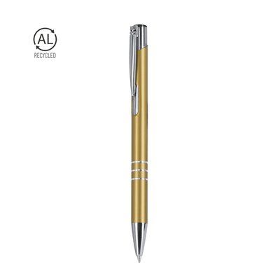 Bolígrafo pulsador de aluminio reciclado brillante