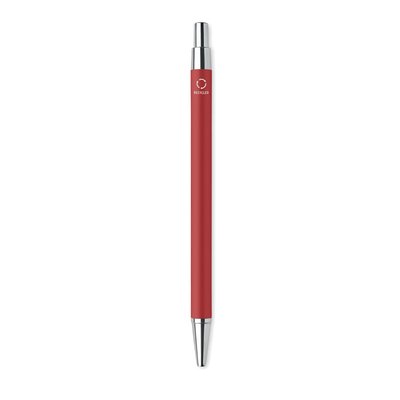 Bolígrafo Pulsador de Aluminio Reciclado Rojo