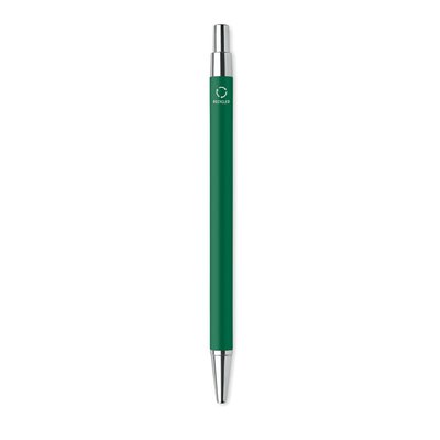Bolígrafo Pulsador de Aluminio Reciclado Verde