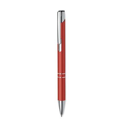 Bolígrafo Pulsador Aluminio Tinta Azul Rojo