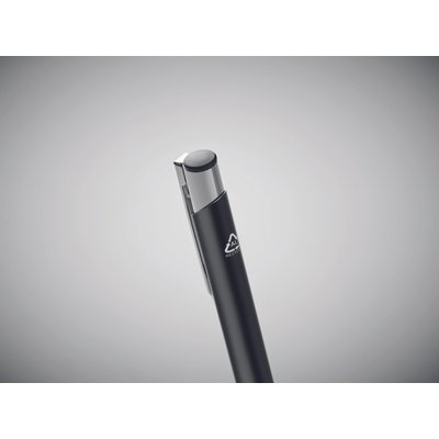 Bolígrafo Pulsador Aluminio Tinta Azul