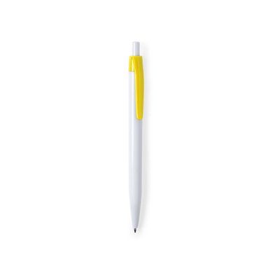 Bolígrafo Pulsador Bicolor Tinta Azul Amarillo