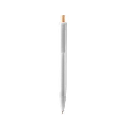 Bolígrafo con pulsador Blanco Tinta Azul