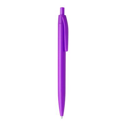 Bolígrafo con pulsador y cuerpo de ABS Morado Tinta Azul