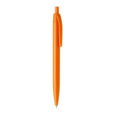 Bolígrafo con pulsador y cuerpo de ABS Naranja Tinta Negra