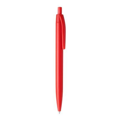 Bolígrafo con pulsador y cuerpo de ABS Rojo Tinta Negra