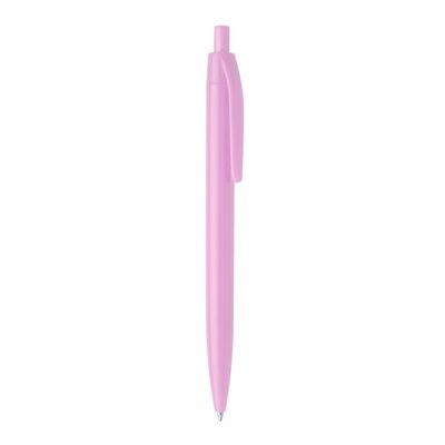 Bolígrafo con pulsador y cuerpo de ABS Rosa Claro Tinta Azul