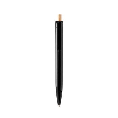 Bolígrafo con pulsador Negro Tinta Azul