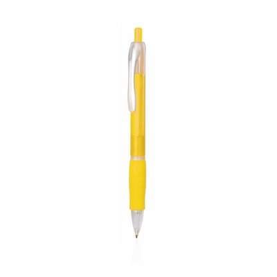 Bolígrafo con Pulsador Tinta Azul Amarillo