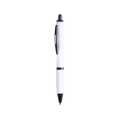 Bolígrafo Pulsador Tinta negra Blanco