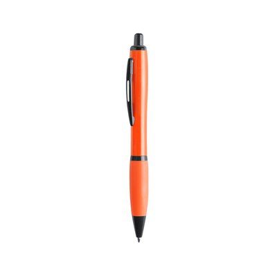 Bolígrafo Pulsador Tinta negra Naranja