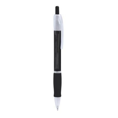 Bolígrafo con pulsador translúcido Negro TINTA AZUL