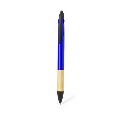 Bolígrafo Puntero ABS/Bambú 3 Tintas Azul