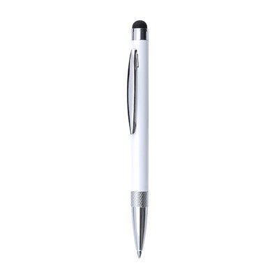 Bolígrafo con Puntero de Aluminio Blanco