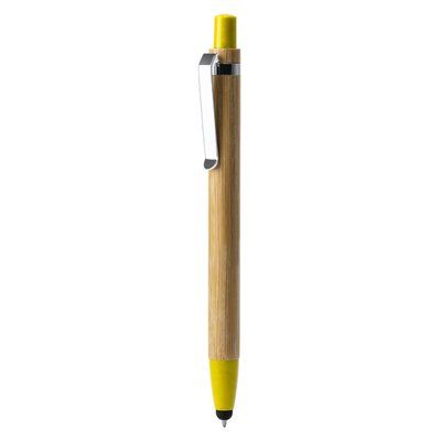 Bolígrafo con puntero y carga doble Amarillo Tinta Azul