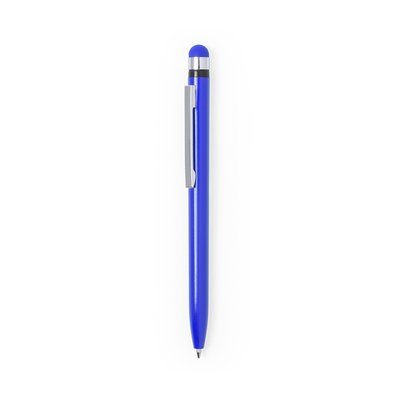 Bolígrafo con puntero y clip plano Azul