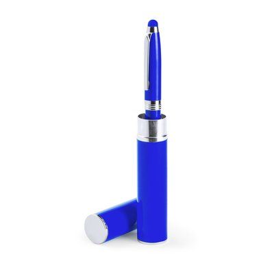 Bolígrafo puntero con estuche metálico a juego Azul