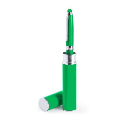 Bolígrafo puntero con estuche metálico a juego Verde