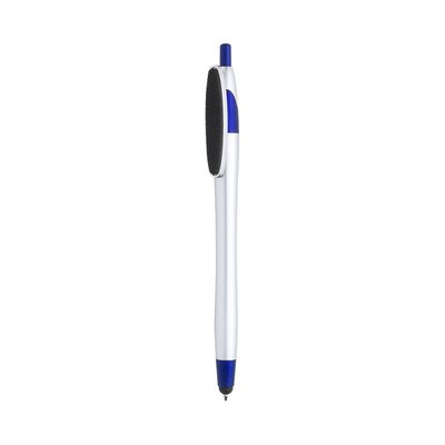 Bolígrafo Puntero con Limpiapantallas Azul