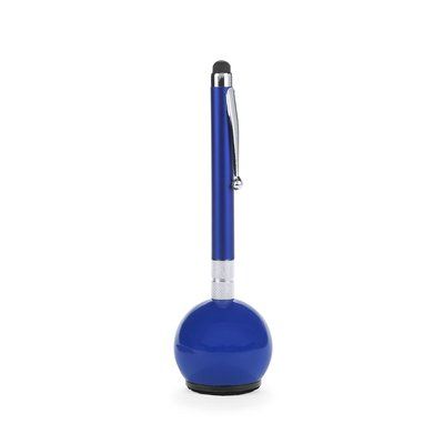Bolígrafo con Puntero y Soporte Limpiapantallas Azul