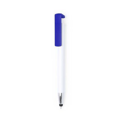 Bolígrafo con Puntero y Soporte Móvil Azul