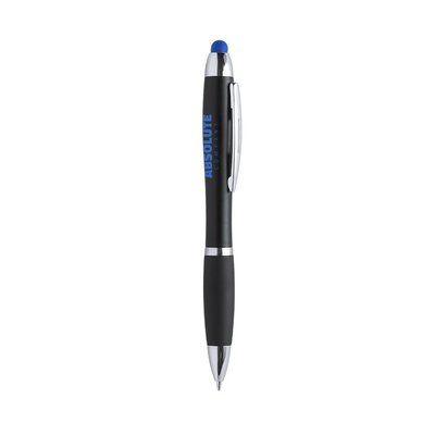 Bolígrafo puntero táctil con logo luminoso Azul