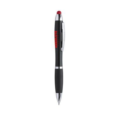 Bolígrafo puntero táctil con logo luminoso Rojo