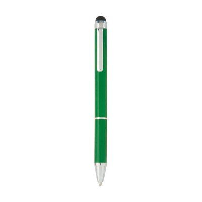 Bolígrafo con puntero táctil negro y cuerpo de color Verde