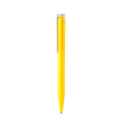 Bolígrafo reciclado con clip integrado Amarillo Tinta Azul