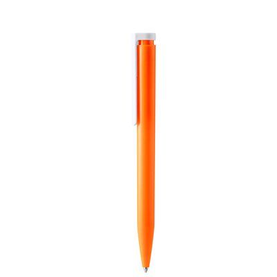Bolígrafo reciclado con clip integrado Naranja Tinta Azul