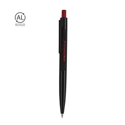 Bolígrafo reciclado marcaje láser a juego con pulsador