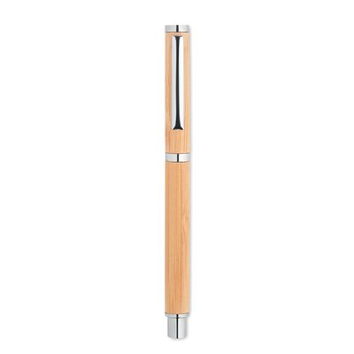 Bolígrafo Roller Inox y Bambú