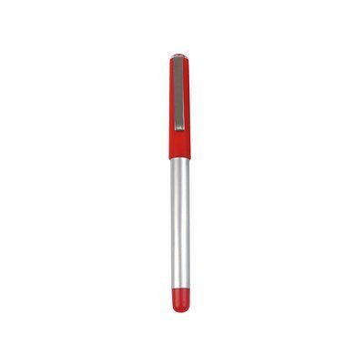 Bolígrafo roller de plástico con clip metálico  Rojo