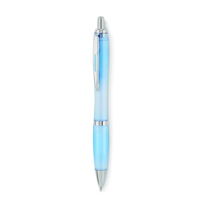 Bolígrafo RPET con Pulsador Azul Claro