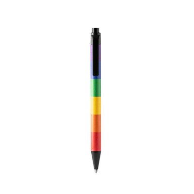 Bolígrafo con tinta azul y pulsador