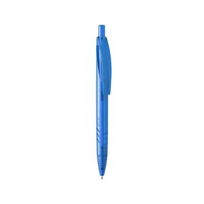 Bolígrafo Translúcido RPET Clip Marcaje Azul