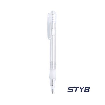 Bolígrafo transparente de colores con cómodo apoyo Blanco